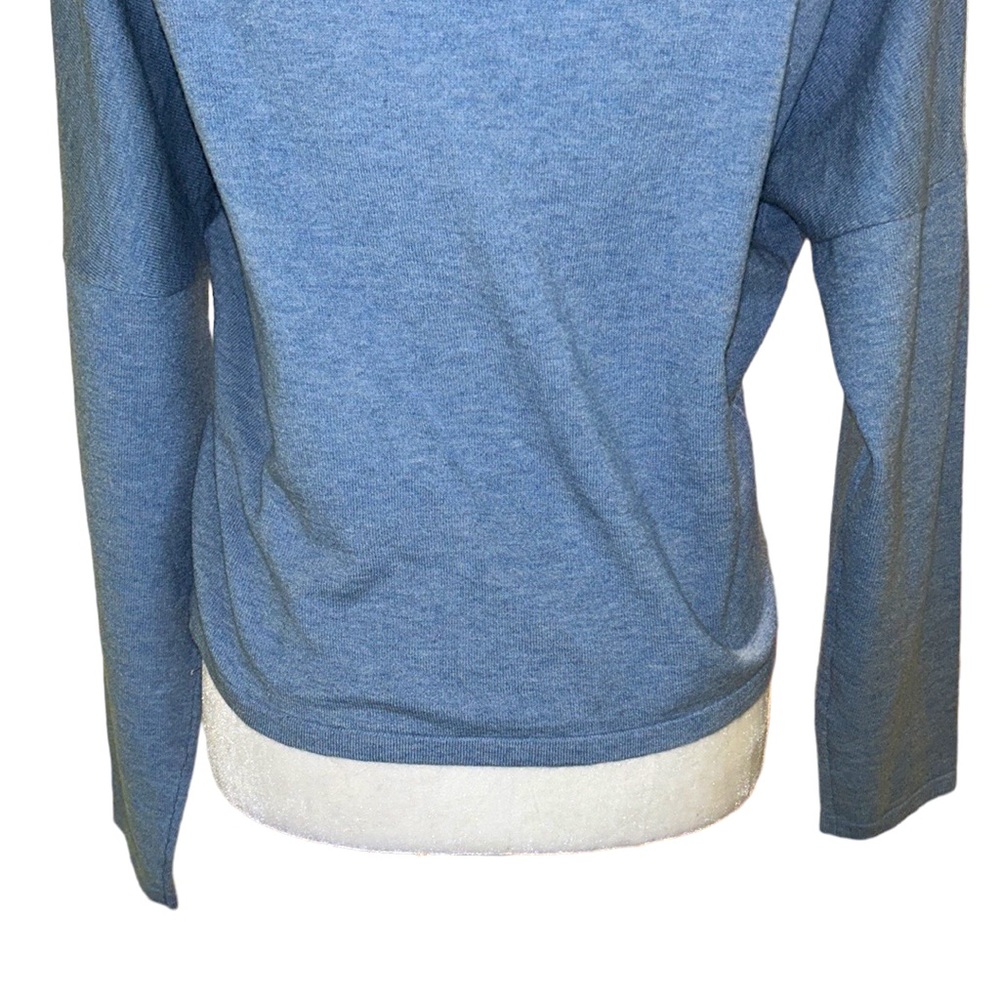 LN Kerisma Monkees Yasmin Baby Blue Twist Wrap Cropped Sweater Shrug - S / M - Picture 8 of 11